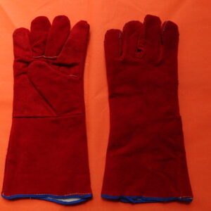 LEATHER WINTER RED HANDGLOVES