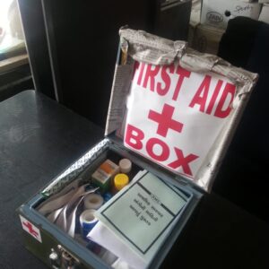 METAL FIRST AID KIT